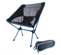 KRXSOBNV Chaise de Camping Pliante， Chaise Pliante portative en Alliage d'aluminium, Chaise à Dossier Paresseux, légère, for Camping Plein air(Sky Blue)
