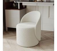 KRXSOBNV, Chaise de vanité ottomane pivotante, Tabouret de Maquillage Confortable, for Chambre à Coucher, Salon, Chaise latérale pivotante à 360 °,Tabourets(Lamb)