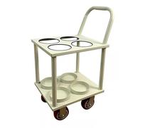 KRXSOBNV Chariot pour Bouteilles d'oxygène ， Support de Bouteille d'oxygène Robuste for Quatre, Six ou Huit Bouteilles, Chariot Transport for soudage, à Main(White,S)