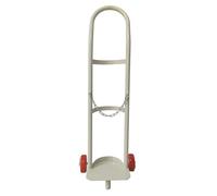 KRXSOBNV Chariot pour Bouteilles d'oxygène ， Support de Bouteille gaz soudage, Chariot for d'oxygène 95/110 cm Haut, avec chaînes sécurité, Debout(White,Height95cm(37.4in))