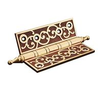 KRXSOBNV, Charnières à roulement épais en laiton européen/charnières muettes en or noir for porte en bois avec vis,Charnières(4INCH)