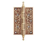KRXSOBNV, Charnières en cuivre de Style européen, charnières antiques épaissies for portes en bois à ouverture plate avec charnières à roulement silencieux,Charnières(4INCH)