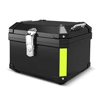 KRXSOBNV, Coffre de Moto Bagages Tour Pack boîte boîtier supérieur Casque boîte de Rangement Queue 45L 57L Peut contenir 2 Casques système de dégagement Rapide,Support de Coffre de Moto(Black,45L)