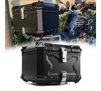 KRXSOBNV, Coffre de Moto Noir for vélo, Pack de Voyage, Valise supérieure en Aluminium, boîte arrière de 100 // 80/65/55/45/36/28 litres, étui Rigide avec matériel de Montage,Support de Coffre de Mot