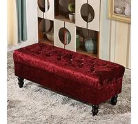 KRXSOBNV Coffre rembourré avec Couvercle, Banc avec Rangement for Chaussures, adapté à la Chambre à Coucher(Wine Red,90x45x45cm(35x18x18inch))