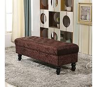 KRXSOBNV Coffre rembourré avec Couvercle, Banc avec Rangement for Chaussures, adapté à la Chambre à Coucher(Dark Red,100x45x45cm(39x18x18inch))