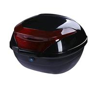 KRXSOBNV, Coffre supérieur de Coffre de Moto-boîte arrière de Tourisme Noir et Blanc, for Scooter, Voyage et déplacements-Organisateur de Rangement de Moto,Support de Coffre de Moto(Black)