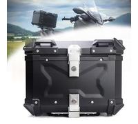 KRXSOBNV, Coffre supérieur de moto, coffre arrière de moto, coffre arrière de moto en aluminium, boîte de rangement de queue de moto, avec autocollant réfléchissant for clés, coffre de rangement de sc