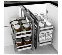 KRXSOBNV, Coin Aveugle de Cuisine, étagère extractible, Organisateur d'angle Coulissant, Support de casseroles, unité d'étagère, Organisateur for Armoire de 900 à 1000mm,Organisateur de Coin de cuisi