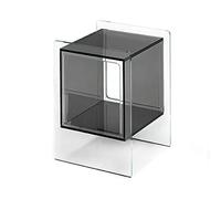 KRXSOBNV, Commodes de chambre à coucher, Table d'appoint transparente avec étagère de rangement ouverte, Mini commode transparente, petites tables de nuit for meubles de chambre à coucher ,Tables de n