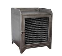 KRXSOBNV, Conteneur Petite Armoire de Rangement en Fer, Organisateur de Table de Chevet, Armoire latérale, Grille de Style Classique for Chambre à Coucher,Armoires de Rangement Vintage