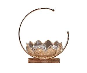 KRXSOBNV, Corbeille à fruits de luxe en verre, bol à fruits européen, support à fruits et légumes for comptoirs, cuisine, décoration d'intérieur, look haut de gamme, rose,Bol à fruits