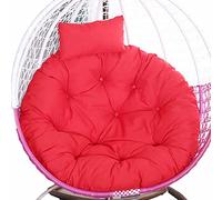 KRXSOBNV, Coussin de Chaise avec Oreiller réglable, Coussins for Meubles d'extérieur, Coussins de Chaise Ronds et épais,Coussin pour balancelle(Red)