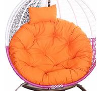 KRXSOBNV, Coussin de Chaise avec Oreiller réglable, Coussins for Meubles d'extérieur, Coussins de Chaise Ronds et épais,Coussin pour balancelle(Orange)