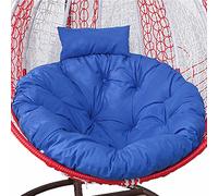 KRXSOBNV, Coussin de Chaise avec Oreiller réglable, Coussins for Meubles d'extérieur, Coussins de Chaise Ronds et épais,Coussin pour balancelle(Navy Blue)
