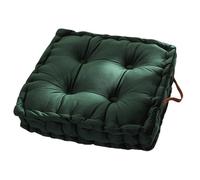 KRXSOBNV Coussins de Chaise, Coussin carré avec poignée | de Soutien Dorsal épais(Dark Green)