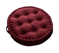 KRXSOBNV Coussins de Chaise, Coussin Rond avec poignée | Garnissage en Coton PP(Deep Red)