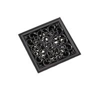 KRXSOBNV, Couvercle de vidange de Douche, Fleur sculptée carrée, Drain de Sol de Salle de Bains, Filtre Double Couche en Laiton Antique ,Siphon de Sol