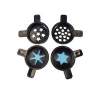 KRXSOBNV, Couvercles de modélisation fantaisie 4 en 1, pièces de rechange, bouchons de buse de Machines à glace molle, 4 formes différentes, diamètre intérieur 28mm,Moules à glace
