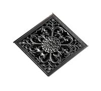 KRXSOBNV, Crépine de vidange de Douche Couverture de Sol Art sculpté Balcon Salle de Bain Accessoires de Bain Grille déchets, t ,Siphon de Sol(Black U)