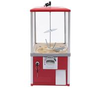 KRXSOBNV, Distributeur automatique Commercial avec serrures, Machine à bonbons à la maison, distributeur de bonbons (rouge),Machine à tourniquet(Red)