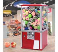 KRXSOBNV, Distributeur automatique de pièces de monnaie de 25 cents, distributeur automatique domestique, distributeur commercial avec serrures, rouge,Machine à tourniquet(Red)