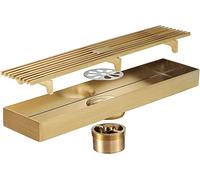 KRXSOBNV, Drain de Douche linéaire brossé, Drain de Douche rectangulaire en Acier Inoxydable 304 avec filtres à Cheveux ,Siphon de Sol