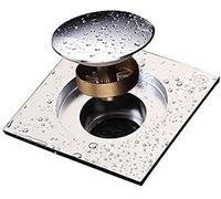 KRXSOBNV, Drain de Sol à pédale en Acier, Douche de Salle de Bains, Type Rebond, for Salle de Bains, Toilettes, Garage, sous-Sol ,Siphon de Sol