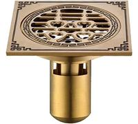KRXSOBNV, Drain de Sol Antique en Laiton à Grand déplacement, 1 pièce, for Salle de Douche et Salle de Bains, Double Filtre ,Siphon de Sol