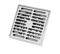 KRXSOBNV, Drain de Sol carré for Douche, égouttoir de Douche for carrelage de Salle de Bain avec Couvercle de crépine Amovible, Finition chromée, Conception Anti-colmatage ，Siphon de Sol