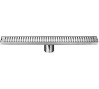 KRXSOBNV, Drain de sol de douche linéaire Drain de sol de douche rectangulaire couvercle amovible, égouttoir de salle de bain en acier inoxydable 304 brossé avec filtre à cheveux ,Siphon de sol(70cm/2