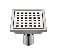 KRXSOBNV, Égouttoir à Grand débit en Acier, Grille Simple, carré, Grille de déchets de Douche avec Filtre à Cheveux ,Siphon de Sol