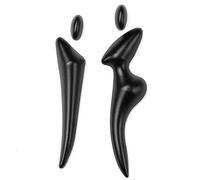 KRXSOBNV, Ensemble de décoration salle bain en aluminium brossé for hommes et femmes, panneau tridimensionnel créatif chaleureux, porte symbole toilette ，Signalisation pour toilettes(B)