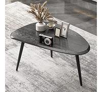 KRXSOBNV, Ensemble de Table Basse, Table Basse du Milieu du siècle, for Salon, Jazz Black/Walnut - Plusieurs spécifications Disponibles,Tables de Sol(Jazz Black Large)