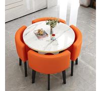 KRXSOBNV, Ensemble Table et chaises de Bureau, Basse d'affaires, Ensemble, permettant d'économiser l'espace, for combiné d'appartement Familial,Table de conférence(D)