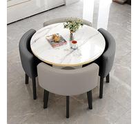 KRXSOBNV, Ensemble Table et chaises de Bureau, Basse d'affaires, Ensemble, permettant d'économiser l'espace, for combiné d'appartement Familial,Table de conférence(F)