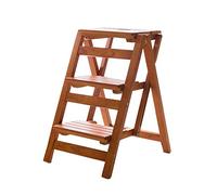 KRXSOBNV, Escabeau en Bois Massif échelle Chaise Tabouret Multifonction étagère Pliable Maison bibliothèque 3 150Kg Ca ,Tabouret Pliant(#4)