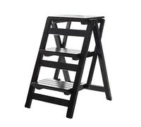 KRXSOBNV, Escabeau en Bois Massif échelle Chaise Tabouret Multifonction étagère Pliable Maison bibliothèque 3 150Kg Ca ,Tabouret Pliant(#3)