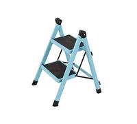 KRXSOBNV, Escabeau Pliable à la Maison, échelles de Balcon Cuisine, Facile Ranger, échelle Portable 2 marches/noir/40 x 48 58,5 cm ，Tabouret Pliant(Blue)