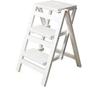 KRXSOBNV, Escabeaux for Adultes escabeaux escabeau ménage escalier Chaise échelle Pliante élargie Mul ,Tabouret Pliant(White)