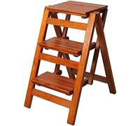 KRXSOBNV, Escabeaux for Adultes escabeaux escabeau ménage escalier Chaise échelle Pliante élargie Mul ,Tabouret Pliant(Walnut)