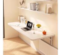 KRXSOBNV Établi Mural Pliant avec Supports d'étagère, Table de Bar for Petit déjeuner, Bureau d'ordinateur à Feuilles Tombantes(L80xW40cm/L31xW16in)