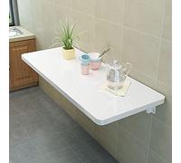 KRXSOBNV Établi Pliant Mural Blanc avec Supports for Hangar de Garage extérieur/Bureau à Domicile/buanderie/Table à Manger de Cuisine(60x40cm/23inchx16inch)