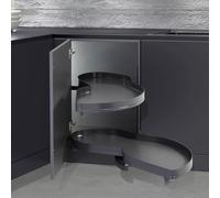 KRXSOBNV, Étagère d'angle extractible, Support de Rangement Rotatif avec Fermeture en Douceur for armoires de 900 mm, Fermeture en Douceur,Organisateur de Coin de Cuisine(Right)
