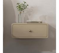 KRXSOBNV, Étagère de chevet murale faite à la main en bois de pin, table de chevet flottante pour la maison, accessoires de chambre, bureau, tables de chevet (beige, 45 x 40 x 20 cm)