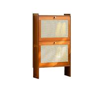 KRXSOBNV Étagère en Bois for Placard de Maison, Couloir et Chambre à Coucher, Armoire à Chaussures Mince avec Design en rotin for Couloir, entrée, entrepôt, Chambre à Coucher(70 * 17 * 120cm)