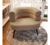 KRXSOBNV, Fauteuil Moderne en Laine d'agneau - Grande Surface d'assise, Charge Stable, Durable - Idéal for Chambre à Coucher, Salon, Salle d'étude,Tabourets(Khaki)