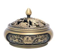 KRXSOBNV Feu de Parfum, Brûleur d'encens en cuivre, Porte-encens, Style Antique Chinois