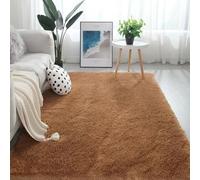 KRXSOBNV, for Chambre à Coucher Grand Tapis en Peluche Moelleux Poils Longs Lavables sans Perte de Salon Idéal for Le, la, crèche, bébé d'enfants ，Tapis(Khaki,140 * 200cm)