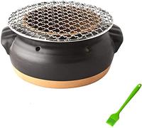KRXSOBNV, Four de Barbecue à Charbon de Bois Domestique, Petit Fourneau d'intérieur et d'extérieur, Filet de Cuisson, Gril à Charbon de Bois Portable coréen en Argile,Barbecue